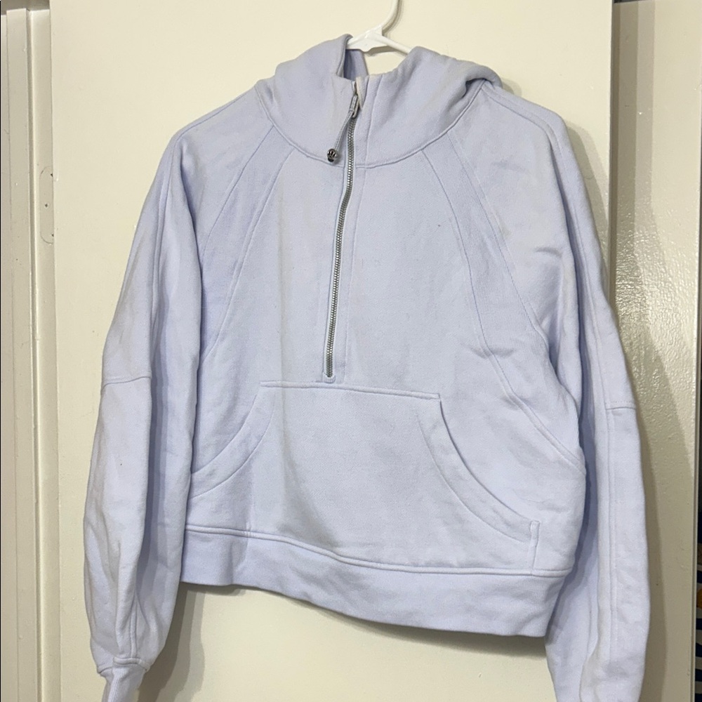 Lululemon Athletica Light Purple Cropped Scuba Zip-Up Hoodie